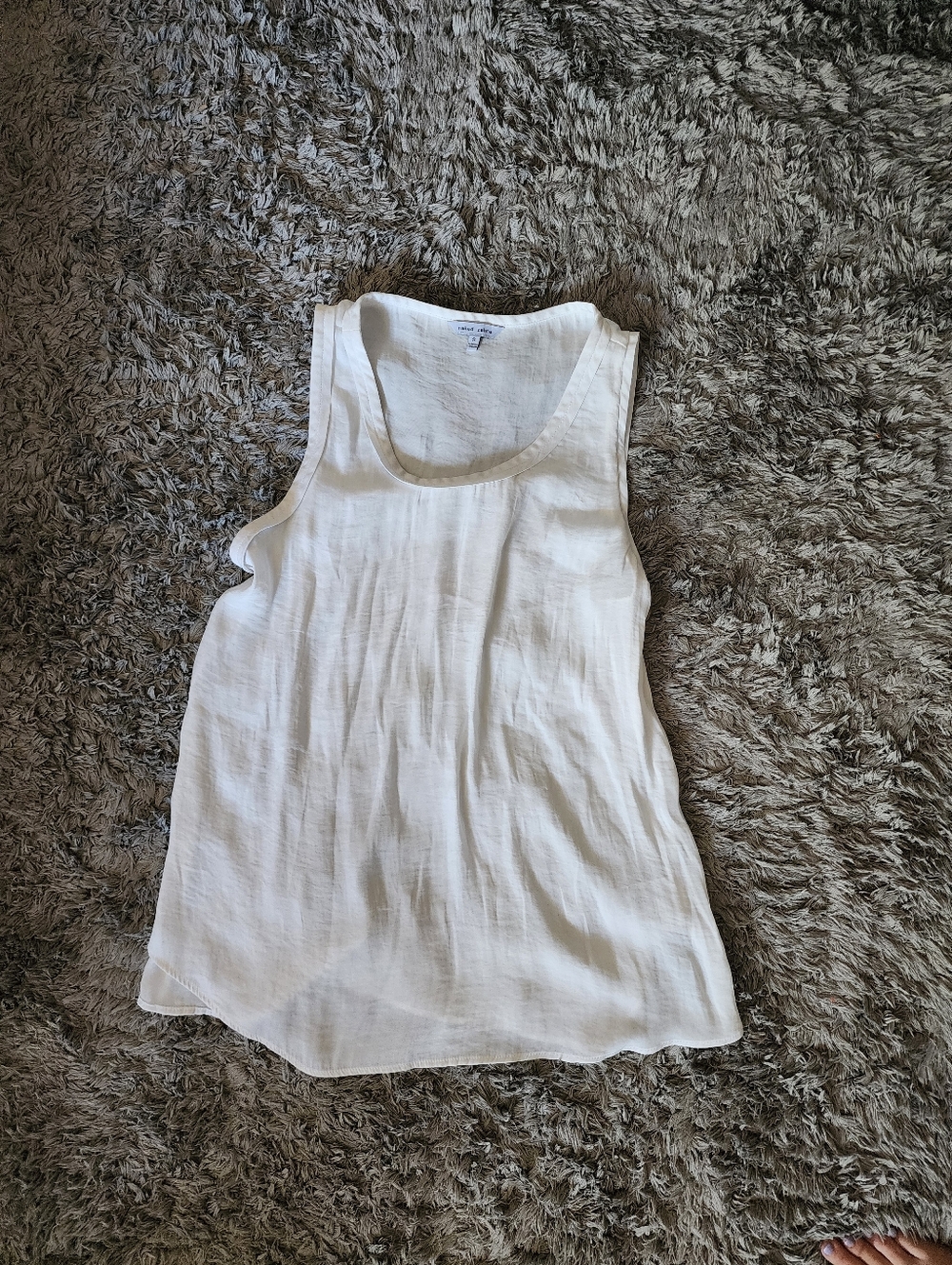Naked Zebra White Sleeveless Tank Top